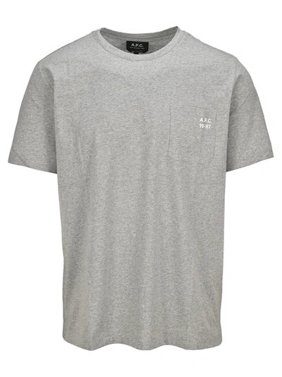 Shop Apc A.p.c. Patch Pocket T-shirt In Grey