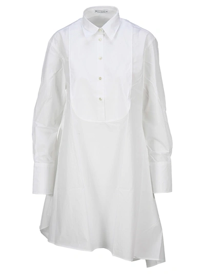 Shop Jw Anderson Asymmetric Shirt Dress In White