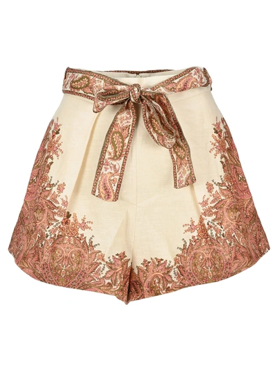 Shop Zimmermann Brighton Pasley Shorts In Multiclor