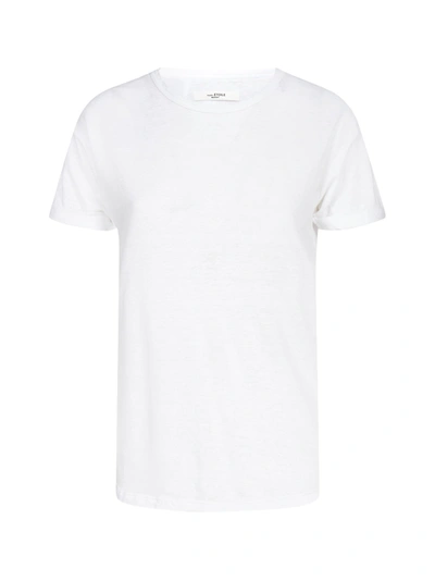 Shop Isabel Marant Étoile Koldi Linen T-shirt In White