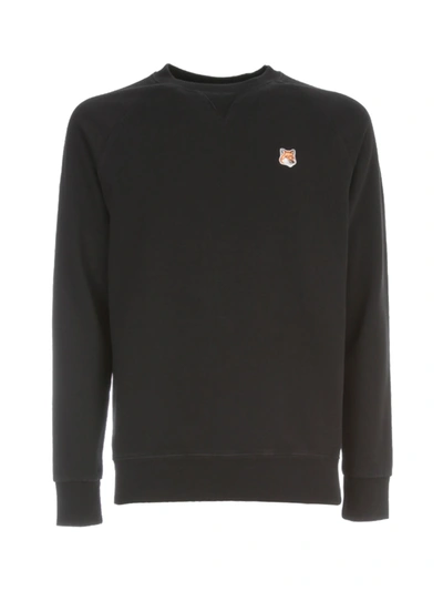 Shop Maison Kitsuné Fox Head Patch Classic Sweatshirt In Bk Black