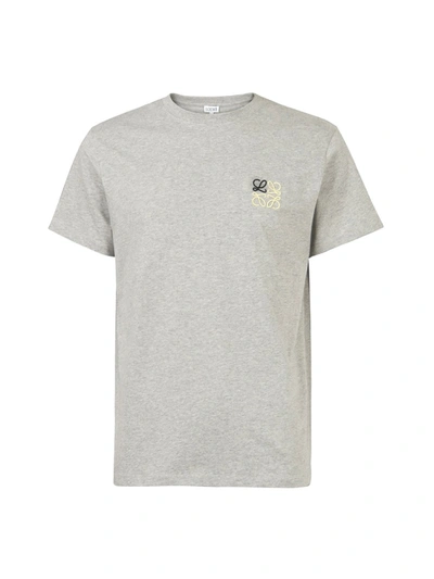 Shop Loewe Anagram T-shirt In Grey Melange