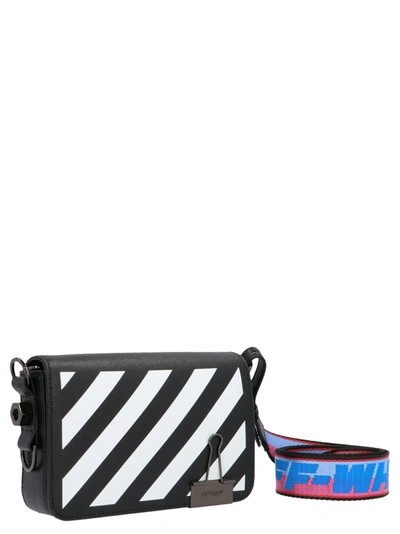 Shop Off-white Diag Flap Mini Bag In Black & White