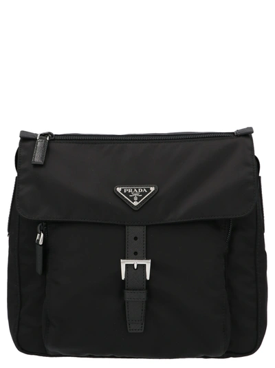 Shop Prada Messenger Small Bag In Black