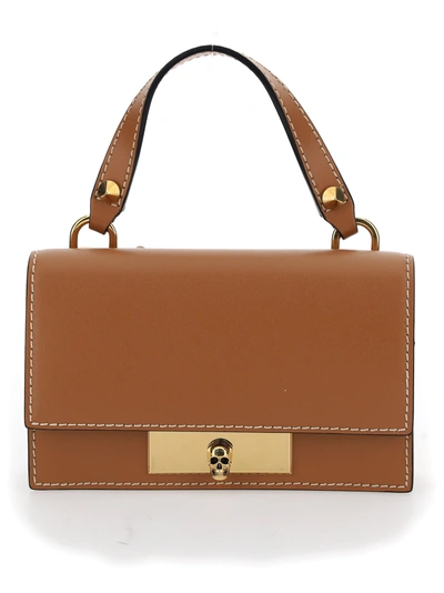 Shop Alexander Mcqueen Liberty Mini Handbag In Tan