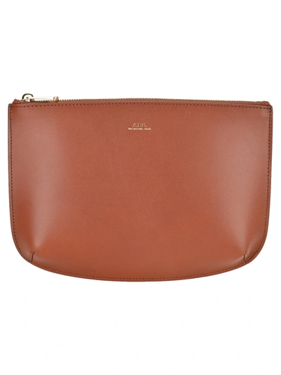 Shop Apc Sarah Pouch In Noisette