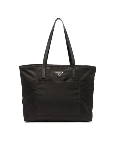 Shop Prada Shopping Bag In Black