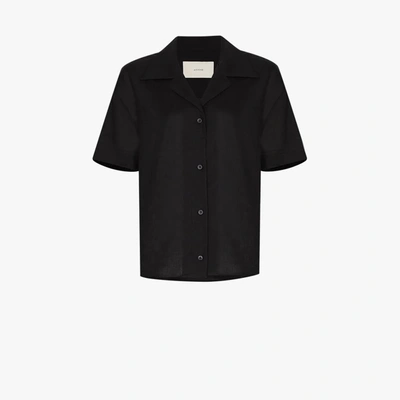 Shop Asceno Black Prague Short-sleeve Shirt