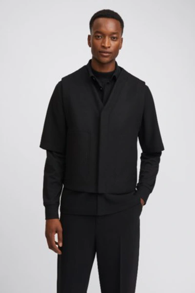 Shop Filippa K Luca Wool Vest In Black