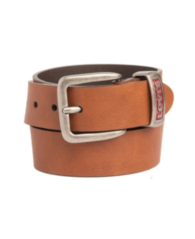 Shop Levi's Big Boys Casual Jean Belt With Engraved Metal Keeper In Tan
