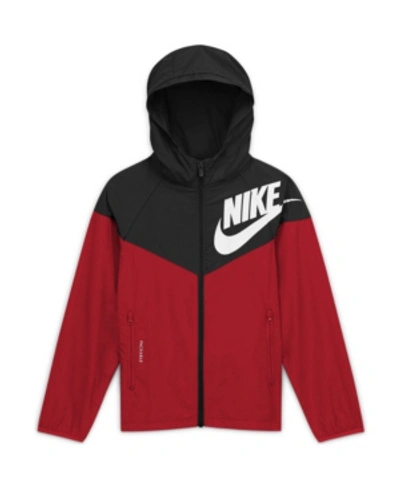 Nike Kids' Sportswear Windrunner Jacket (big Boy) In Black/university Red |  ModeSens