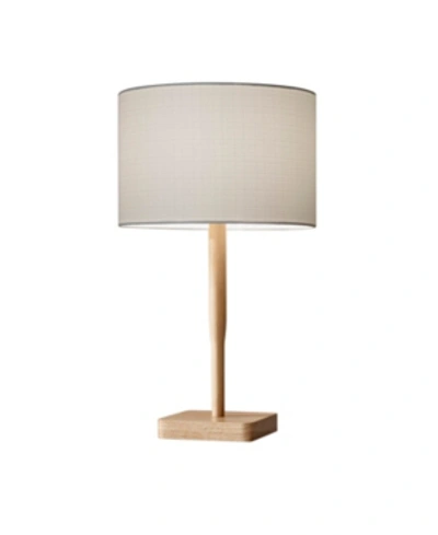 Shop Adesso Ellis Table Lamp In Natural Rubber Wood