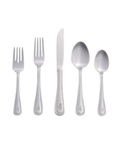 Shop Riverridge Home Riverridge Beaded 46 Piece Monogrammed Flatware Set In Silver