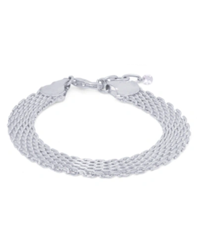Macy's Bismark Bracelet In Silver Plate Or 18k Gold Plated In Silver
