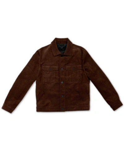 Shop Alfani Men's Corduroy Trucker Jacket, Created For Macy's In Chickory Coffee