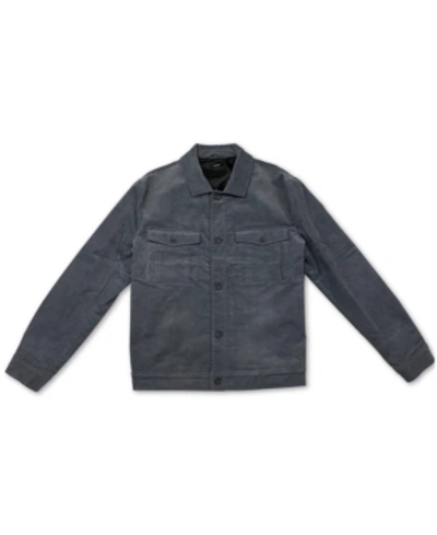 Shop Alfani Men's Corduroy Trucker Jacket, Created For Macy's In New Grey