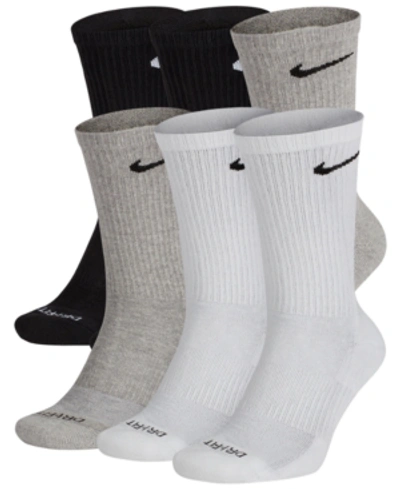 Shop Nike Men's Everyday Plus Cushioned Training Crew Socks (6 Pairs) In Multi-color
