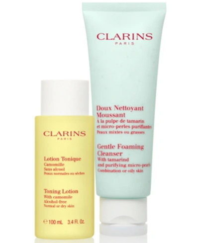 Shop Clarins 2-pc. Cleansing Sensations Set For Combination Or Oily Skin