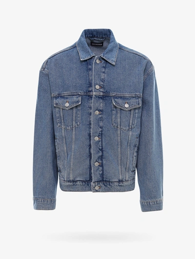 Shop Balenciaga Jacket In Blue