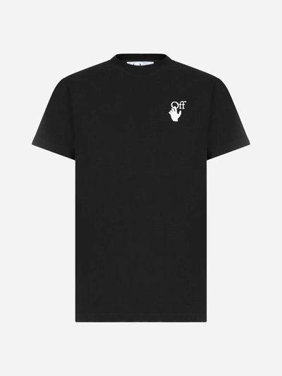 Shop Off-white Marker Arrows Cotton T-shirt In Black Fuchsia