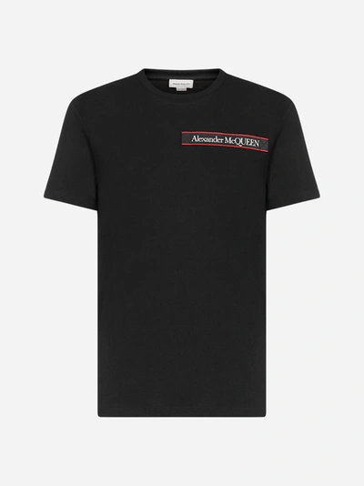 Shop Alexander Mcqueen Logo-tape Cotton T-shirt