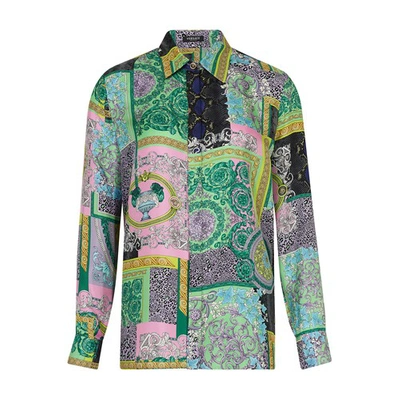 Shop Versace Shirt In Multicolor