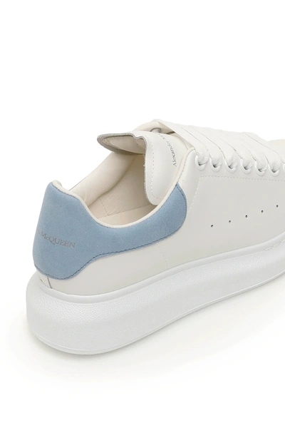 Shop Alexander Mcqueen Oversized Sneakers In White,light Blue
