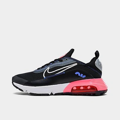 Shop Nike Big Kids' Air Max 2090 Casual Shoes In Black/metallic Silver/sunset Pulse