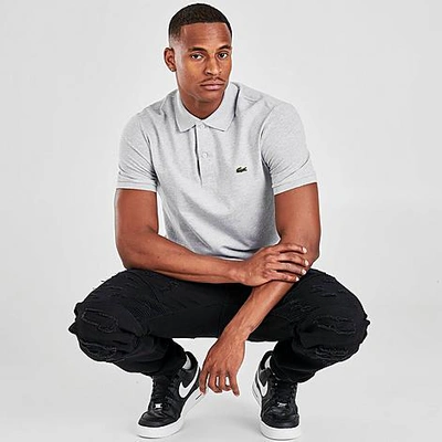 Shop Lacoste Men's Slim Fit Polo Shirt In Grey