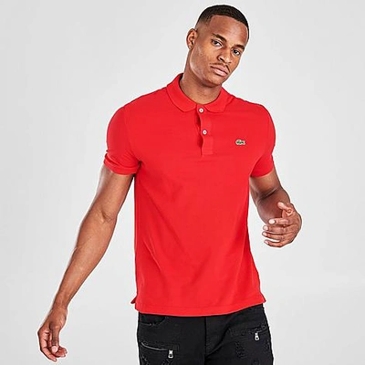 Shop Lacoste Men's Slim Fit Polo Shirt In Red