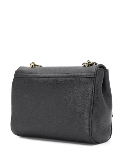 Mulberry 'lilly' Black Shoulder Bag With Twist Lock Closure In Black