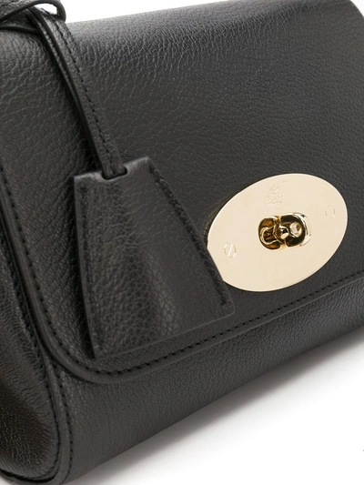 Mulberry 'lilly' Black Shoulder Bag With Twist Lock Closure In Black