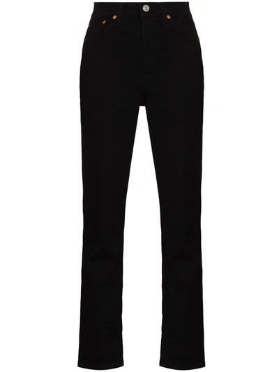 Shop Re/done 80s Straight-leg Jeans In Black