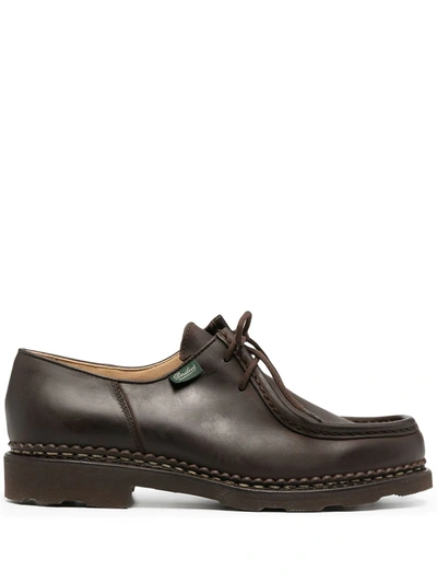 Shop Paraboot Michael Lace-up Loafers In Brown