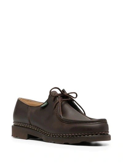 Paraboot Michael Leather Laced Shoes In Brown