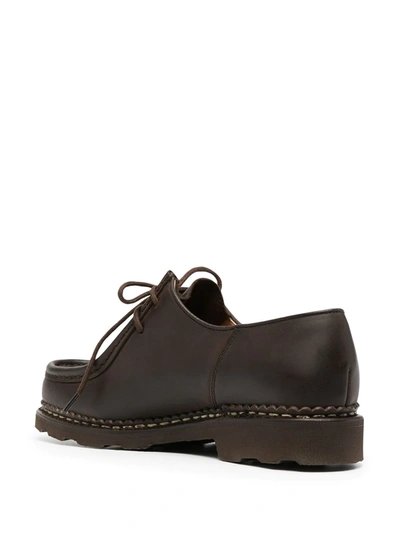 Paraboot Michael Leather Laced Shoes In Brown