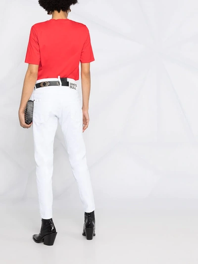 Dsquared2 Icon-print Crew-neck T-shirt In Red