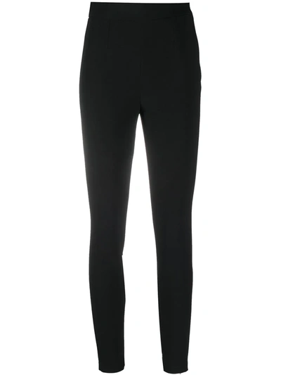 Shop Dolce & Gabbana Side-slit Skinny Trousers In Black