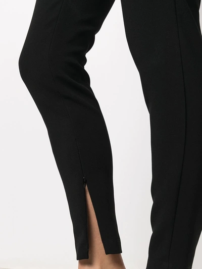 Shop Dolce & Gabbana Side-slit Skinny Trousers In Black