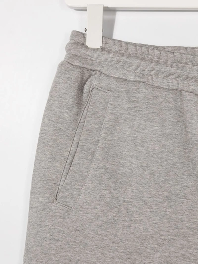 Diesel Logo-print Drawstring Track Shorts In Grey