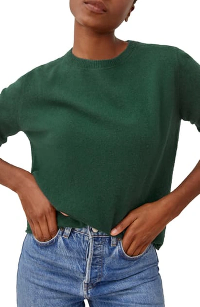 Shop Reformation Cashmere Sweater In Emerald