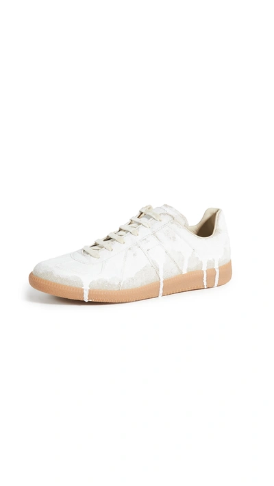 Shop Maison Margiela Replica Painter Sneakers In Natural/white