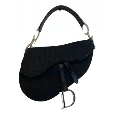 Pre-owned Dior Saddle Black Cloth Handbag