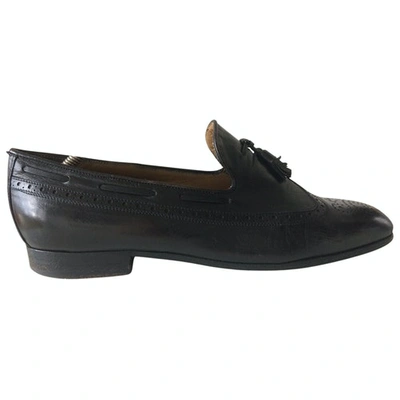 Pre-owned Carvil Black Leather Flats