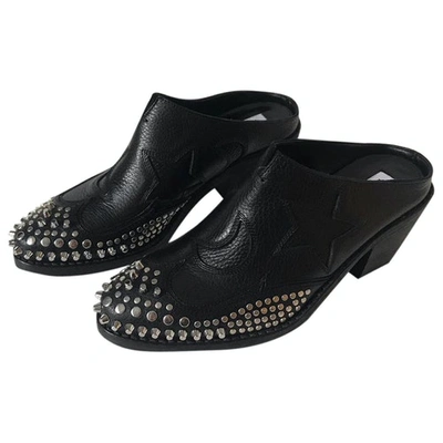 Pre-owned Mcq By Alexander Mcqueen Black Leather Mules & Clogs