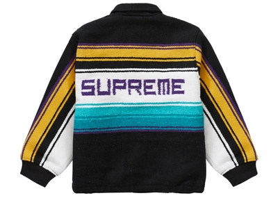 Pre-owned Supreme  Tlaxcala Blanket Jacket Black