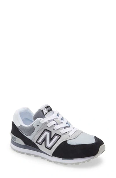 Shop New Balance Kids' 574 Varsity Sport Sneaker In Black/grey