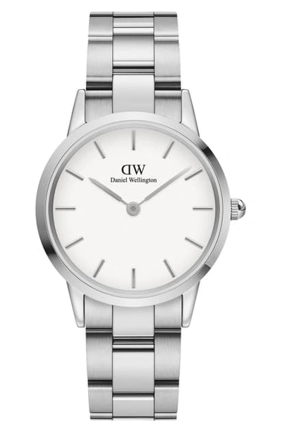 Shop Daniel Wellington Iconic Bracelet Watch, 32mm In Eggshell White/ Silver