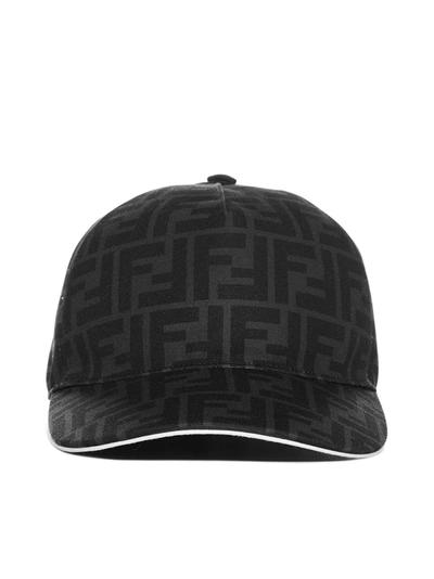 Shop Fendi Hat In Grey Black White