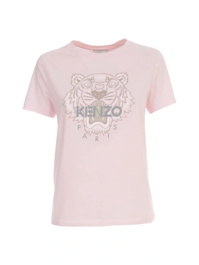 Shop Kenzo Classic Tiger Classic T-shirt In Faded Pink